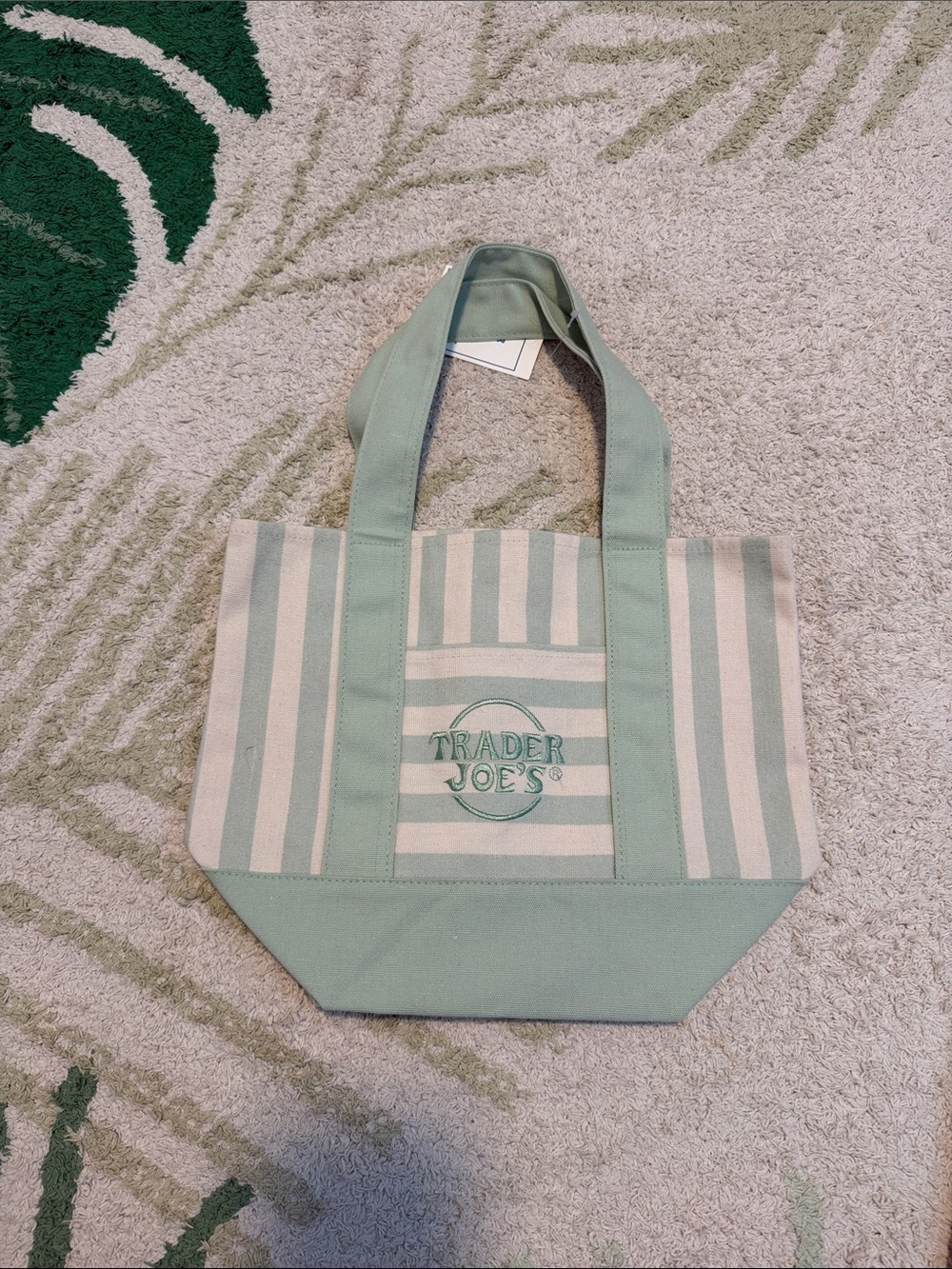 Trader Joe’s Striped Mini Canvas Tote Bag BUNDLE - Picture 3 of 4